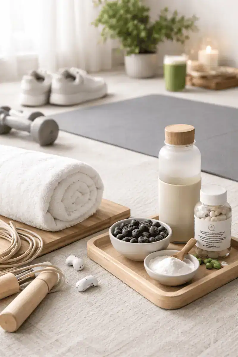 Illustration representing muscle recovery and supportive cellular processes