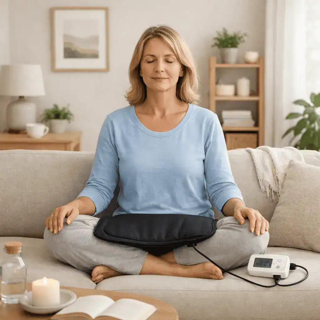 illustration of consistent daily PEMF use in a neutral home environment